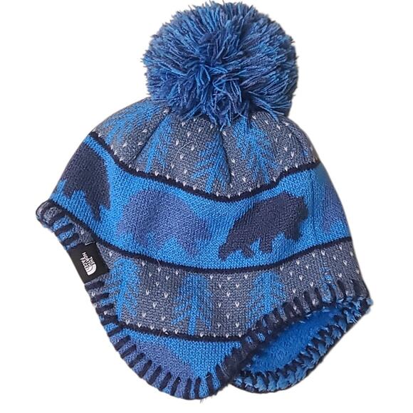 The North Face Littles Faroe Bear Beanie Clear Lake Blue NWT XXS (0-6 mths) - Picture 1 of 5
